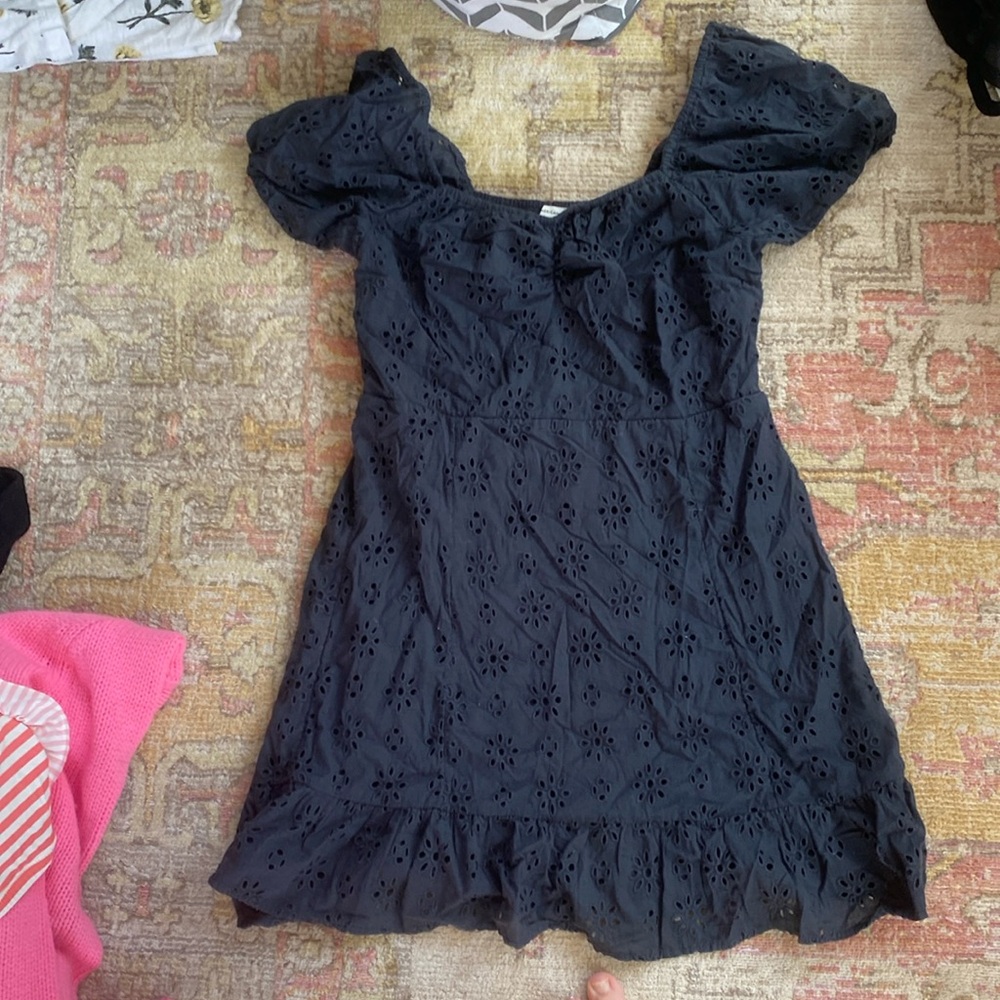 Navy eyelet sundress